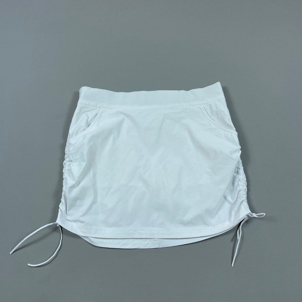 Columbia White Ruched Side Cinch Skirt Active Hiking Golf Skirt XL